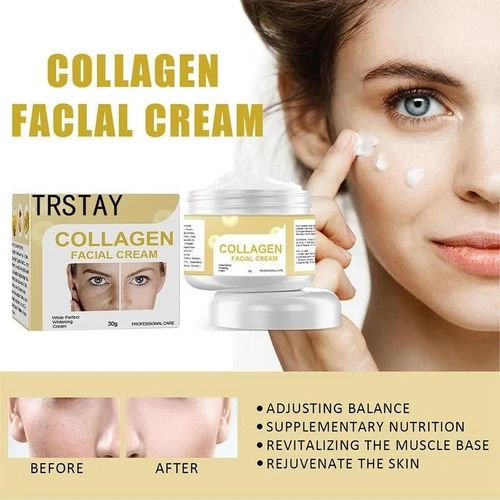 30g - Crme Au Collagne claircissante Et Lissante, Crme Hydratante Pour La Peau Du Visage, claircit Les Ridules