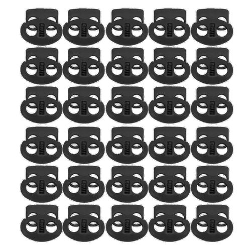 30pcs Metal Cord Locks End Spring Stop Toggle Stoppers Rustproof Lightweight Lanyard String Cord Toggles For Drawstring Clothing Shoelaces Backpack La