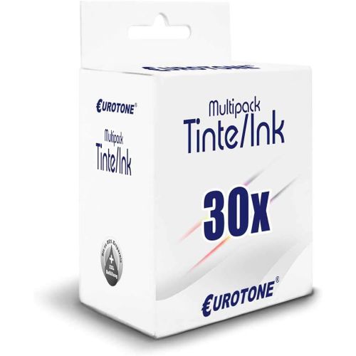 30x Mller Printware Cartouches Jet D'encre Pour Canon Ip4500 Mp530 Ip4300 Ip5200r Mp610 Mp970 Ip4200 Mp830 Mp600r Mx850 Mp800 Mp500 Ip5300 Mp810 Remplace Pgi-5 Cli-8 Cmyk