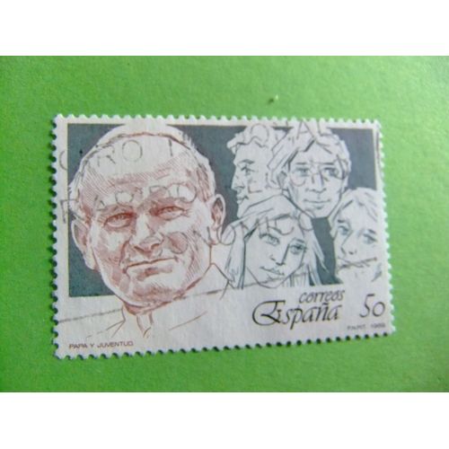 31 Espagne 1989 / Pape Jean-Paul Ier Et Groupe De Jeunesse / Edifil 3022 Fu Yvert 2637 Fu