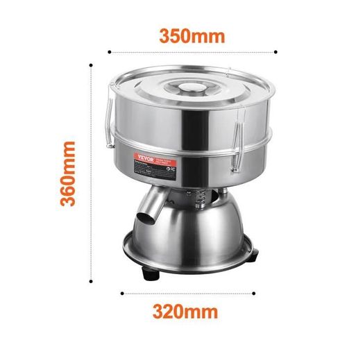 Tamis à Farine Électrique-VEVOR-45 W-Machine de Tamisage à 12 et 80 Mailles-pour Poudres de Farine, Haricots Mungo, Riz