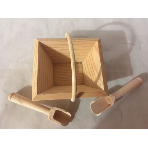 Petit Panier En Bois Pour Sel / Epices - Neuf