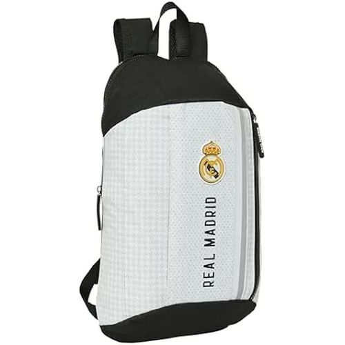 Sac à dos Real Madrid 1ère équipe 24/25 - SAFTA - Blanc - Sport - Enfant - 25 cm x 20 cm x 10 cm