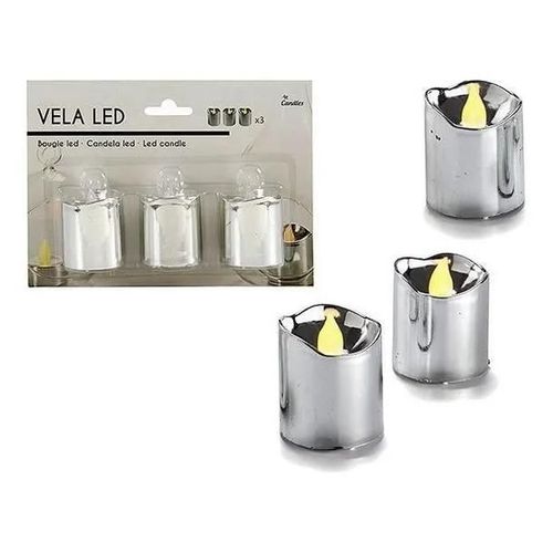 Bougie Led (3 Pièces) Argent