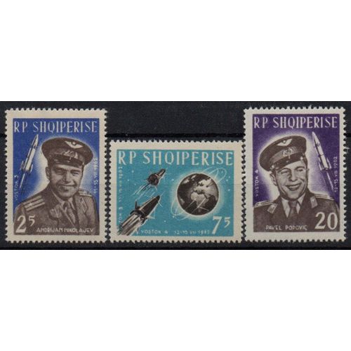 Albanie Timbres Vostok , Les Cosmonautes 1963