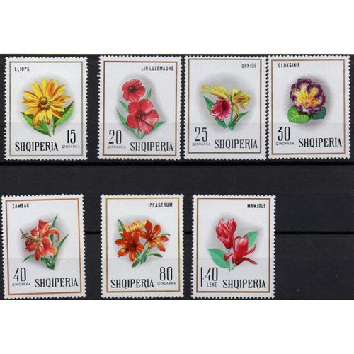 Albanie Timbres Fleurs 1968