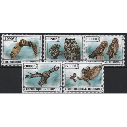 Burundi Timbres Les Hiboux