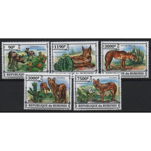 Burundi Timbres Hyènes Et Lycaons 2013