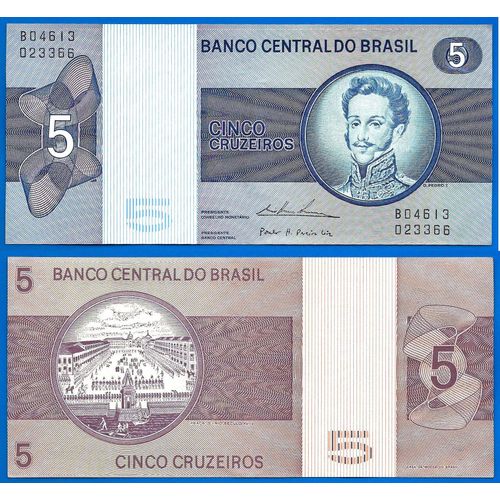 Bresil 5 Cruzeiros 1970 A 1979 Billet Brasil Brazil Cruzeiro Real Reais