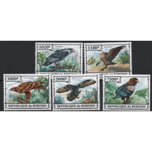 Burundi Timbres Les Oiseaux De Proie 2013