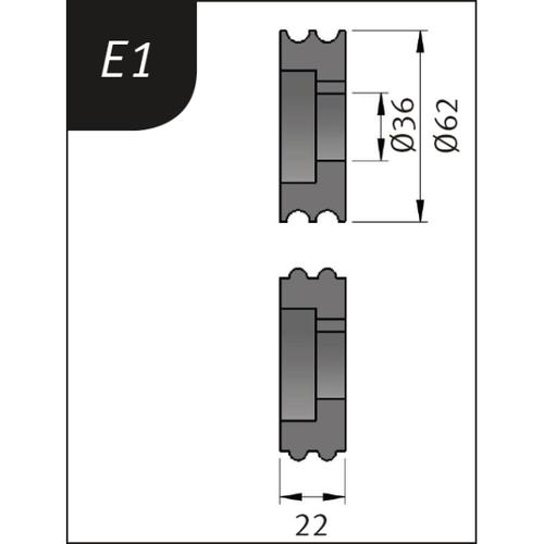 Molettes en option pour SBM140-12 Type E1 Metallkraft 3880131