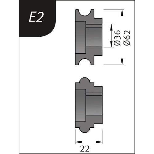 Molettes en option pour SBM140-12 Type E2 Metallkraft 3880132