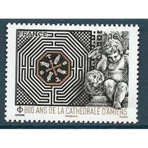 800ème Anniversaire De La Cathédrale D'amiens : Labyrinthe Et Sculpture De L'ange Pleureur Année 2020 N° 5414 Yvert Et Tellier Luxe