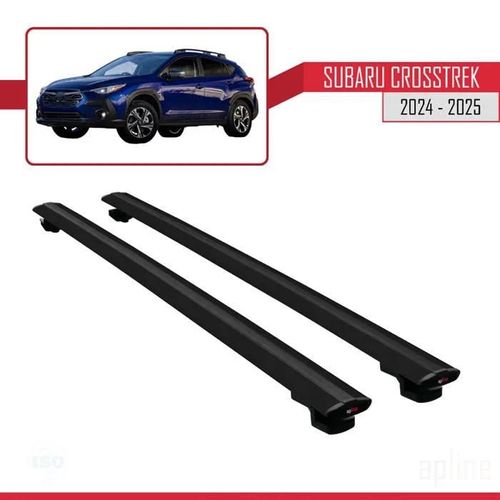 Barres De Toit - Subaru - Crosstrek 2024-2025 - Modèle Basic - Aluminium Noir - Charge 300 Kg