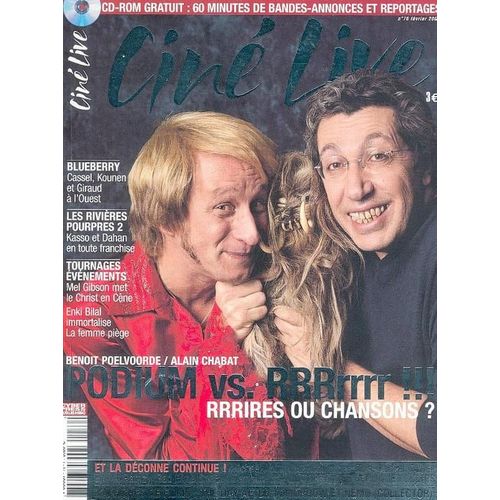 Cine Live N° 76 : Podium  Vs.  Rrrrrrr !!!  Rrrires Ou Chansons