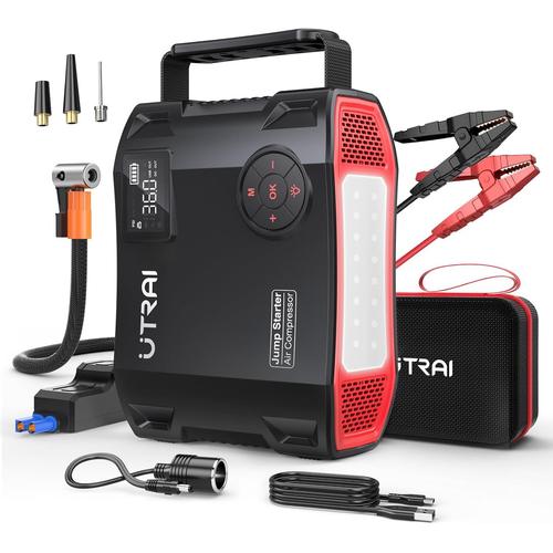 Jstar 5 Booster Batterie,6000a 27000 Mah Booster Batterie Voiture Démarreur Avec Fonction De Gonfleur 150 Psi (Jusqu'à All Gaz/8.0l Diesel) Jump Starter Avec Lcd Lumière[Por041331]