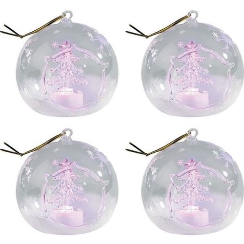 4 ornements à LED couleur changeante