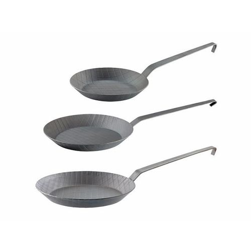 3 Poêles Basses En Acier Carbone