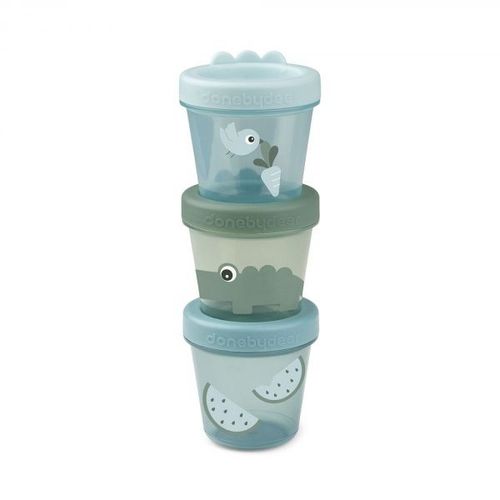 Lot De 3 Pots De Conservation Croco Vert