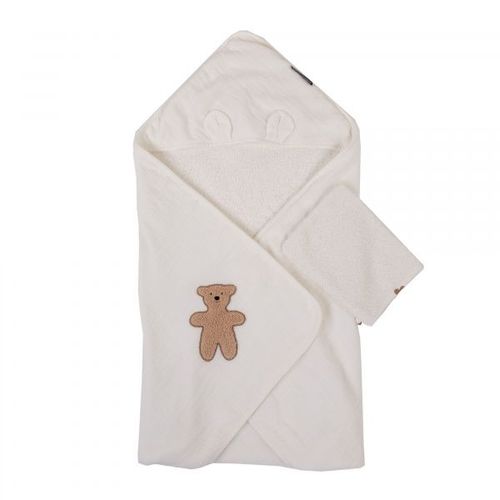 Cape De Bain + Gant Mousseline Teddy Bear - 80 X 80 Cm