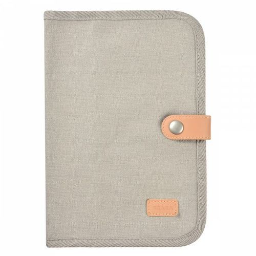 Protège Carnet De Santé Canvas Gris Perle