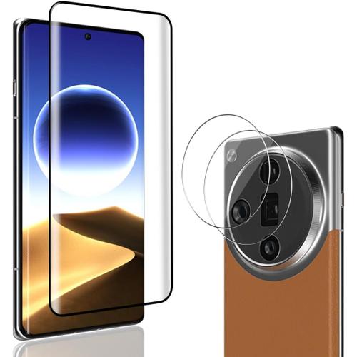 Verre Trempé Pour Oppo Find X7 Protection Écran [1 Pièces] Et Oppo Find X7 Caméra Arrière Protecteur [2 Pièces], Transparent Hd/Sans Bulles, Protection Écran Pour Oppo Find X7[Bhm044295]