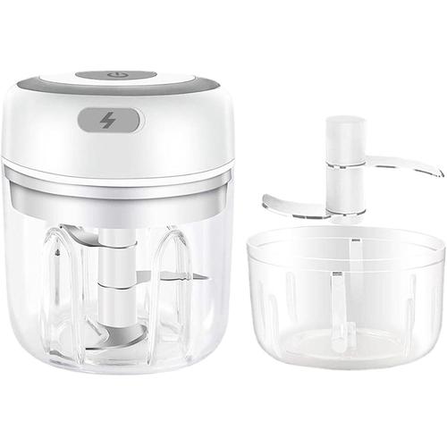 Hachoir À Ail Électrique,Hachoir À Oignons,Hachoir À Oignons,Mini Hachoir Multifonction,Presse-Ail,Rechargeable Par Usb,Pour Viande,Oignon,Ail,Fruits,250 Ml