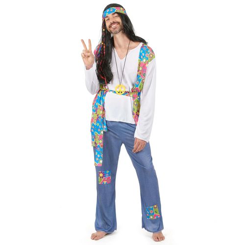 Déguisement Hippie Effet Jean Homme - Taille: Xl