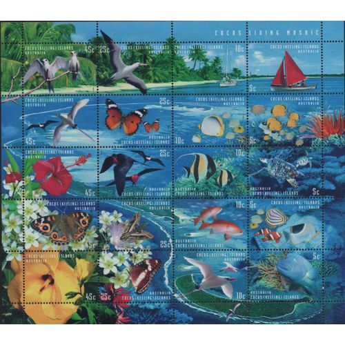 Iles Cocos ( Australie ) Timbre Animaux Du Pacifique 1999