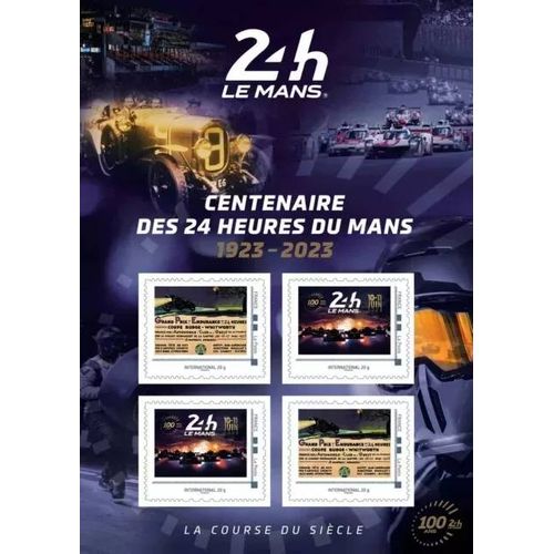 Plaquette Commémorative 4 Timbres 2023 Centenaire Le Mans