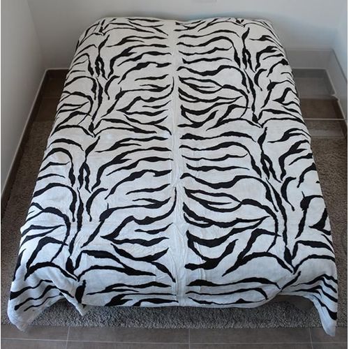 Couverture 2 Plis 200 X 220 Cm 2,5 Kg Réversible Super Douce Collection Safari