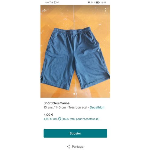 Short Bleu 10 Ans