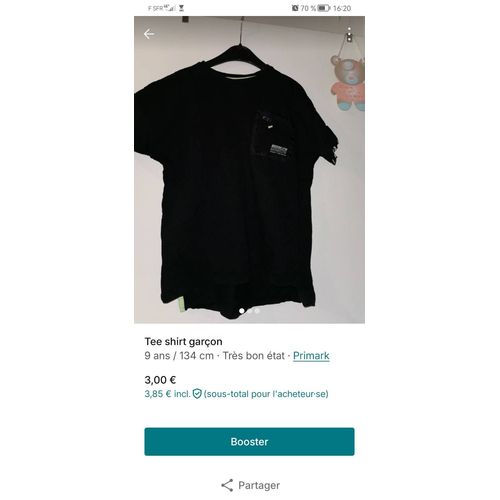 Tee Shirt Noir 9 Ans