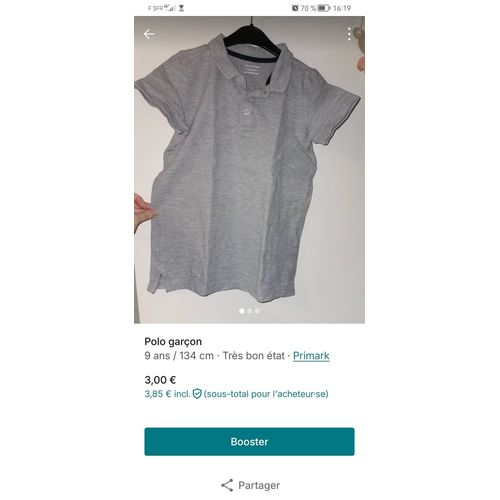 Polo Gris 9 Ans