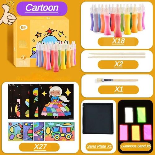 Ensemble De Peinture En Poudre Pour Documents, Bricolage, Coloration, Nettoyage Pour Enfants, Jouets Scientifiques Sûrs, Matériel Shoe, Dessin Animé, Cadeau Rick-Cartoon