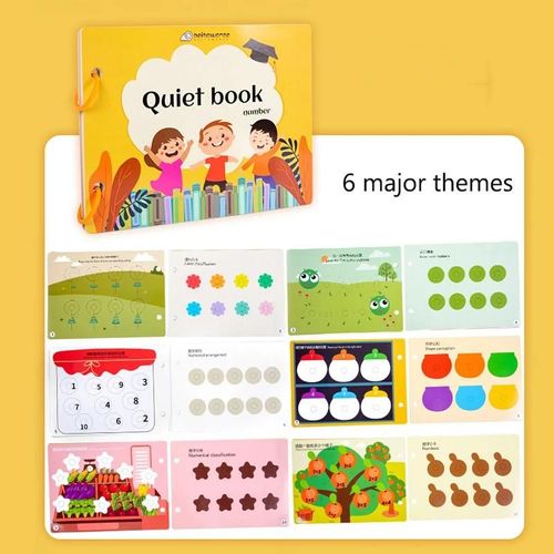 Mon Premier Livre Occupé Montessori Pour Enfants, Pâte, Livre Silencieux, Jouet Pour Enfants, Jeu De Puzzle Assressenti, Nombres D'animaux, Cadeaux Pour Enfants-Number 890