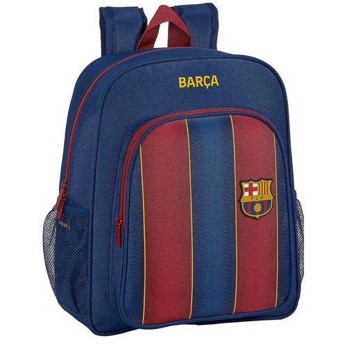 Sac à bandoulière avec poche extérieure de F.C. Barcelona 1ª Equipement, Bleu marine/grenat, 32cm x 38cm x 12cm, Sac à dos junior