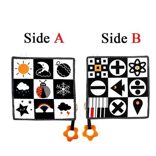 Jouets Montessori Pour Bébé De 0 À 6 Mois, Livre De Grillade Noir Et Blanc Pour Enfants Nettoyage Sensoriel Pour Nouveau-Né-400643
