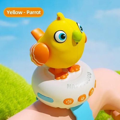 Jouet Oiseau Coule Vocal Pour Enfants, Répétition De Dos, Montre Portable, Musique, Petit Canard Jaune, Sifflet, Cadeau Amusant, Nouveau-Yellow Parrot