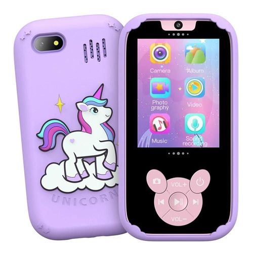 Téléphone Intelligent Pour Enfants, Jouets Pour Touristes, Appareil Photo, Lecteur De Musique, Téléphone Pour Bébé, Mémoire 8g, Jeu D'apprentissage, Cadeaux De Mariage, 3 À 12 Ans-Purple