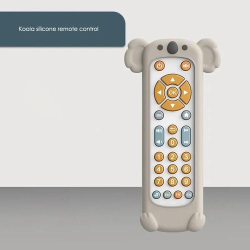 Jouets Télécommandés De Simulation Tv Pour Bébé, Musique Et Lumière, Jouet Musical Pour Bébé, Télécommande Mentaires Orielle Pour Enfant, 1 An, 2 Ans, 3 Ans-Koala With Silicone