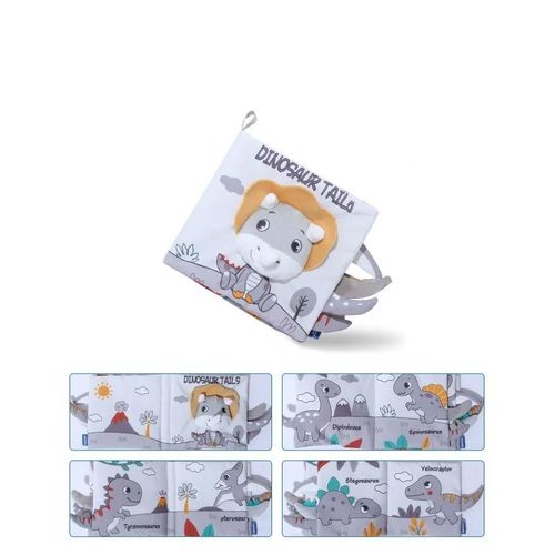 Livre De Nettoyage Mentaires Oriel Montessori Cpull Pour Bébé, Jouets Pour Nouveau-Nés, Noir Et Blanc, Grands Abonnés, 0-12 Mois-Dinosaur-Tail