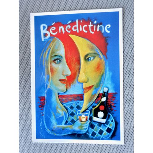 Carte Postale Publicitaire Benedictine 1993. Affiche Paul Davis Usa. Palais Bénédictine. Fecamp. 76400, Seine Maritime