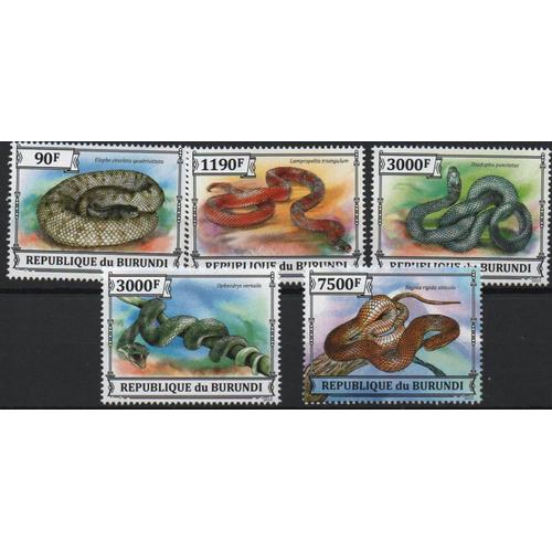 Burundi Timbres Les Serpents 2013