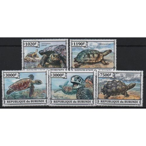 Burundi Timbres Les Tortues 2013