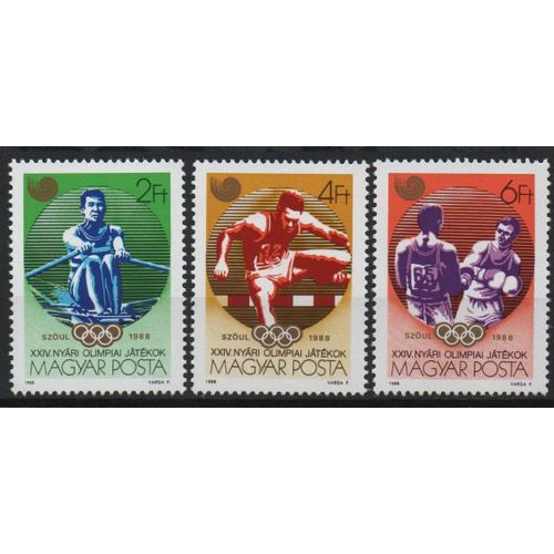 Hongrie Timbres Jeux Olympiques De Seoul 1988