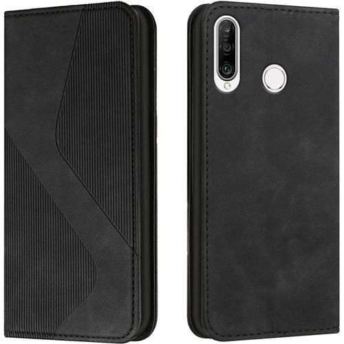 Coque Pour Huawei Y6p 2020, Etui Huawei Y6p 2020 Cuir, Pu Cuir Portefeuille Housse Et Magnetique Flip Pochette Etui A Rabat Protection Case Avec Antichoc Tpu Housse (Noir)