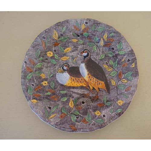 Assiette Plate Faïence De Gien - Série Rambouillet Perdrix