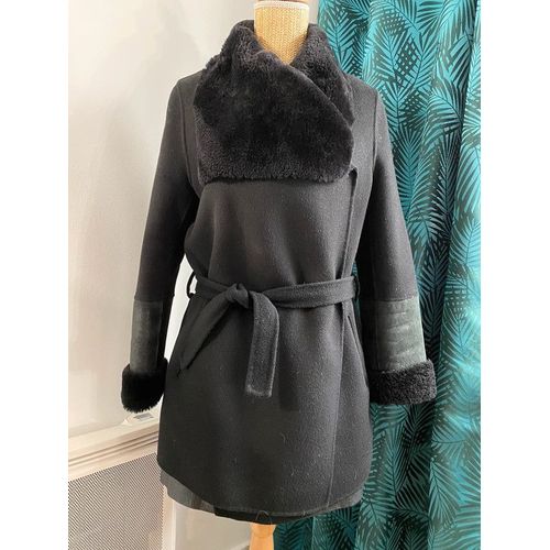 Manteau Noir En Laine Pablo De Gérard Darel - T38