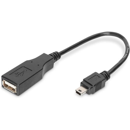 Assmann Electronic UL Adaptateur pour câble USB 2.0-OTG mâle/Femelle Noir 0,2 m AK-300310-002-S(Q18)